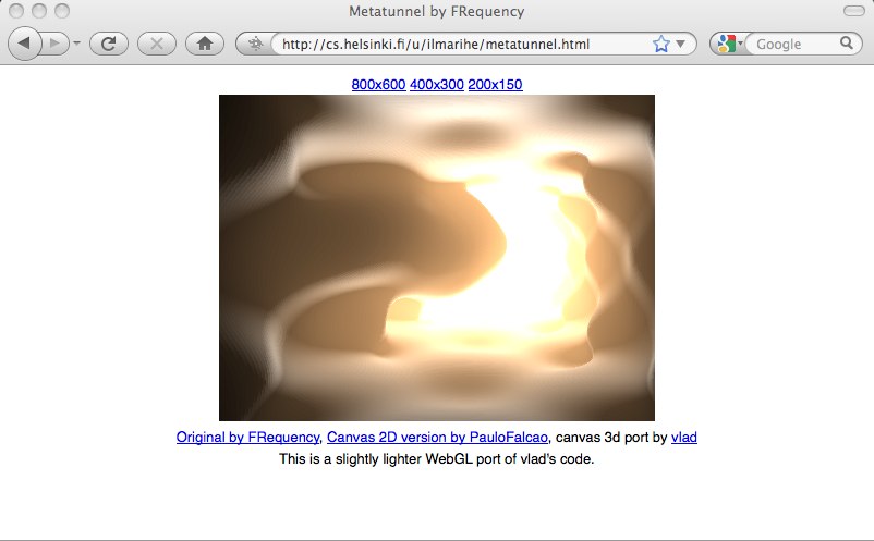 Metatunnel by FRequency - WebGL Demo
